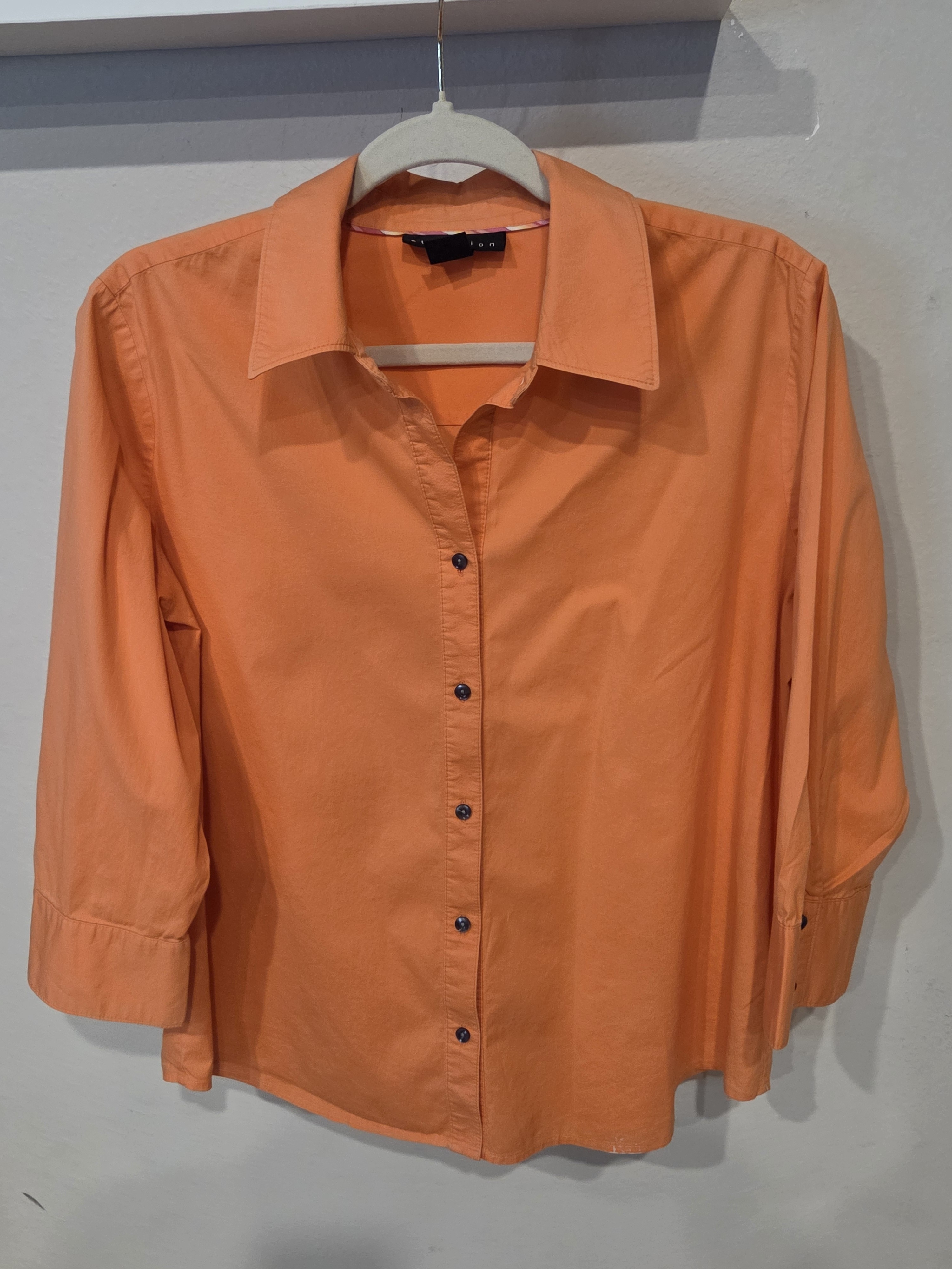 Attention Orange Button-Down Collared Shirt